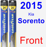 Front Wiper Blade Pack for 2015 Kia Sorento - Hybrid