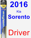 Driver Wiper Blade for 2016 Kia Sorento - Hybrid