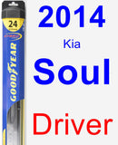 Driver Wiper Blade for 2014 Kia Soul - Hybrid