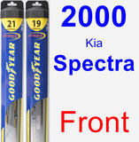 Front Wiper Blade Pack for 2000 Kia Spectra - Hybrid