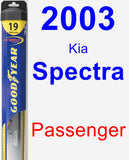 Passenger Wiper Blade for 2003 Kia Spectra - Hybrid