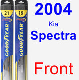 Front Wiper Blade Pack for 2004 Kia Spectra - Hybrid