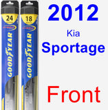 Front Wiper Blade Pack for 2012 Kia Sportage - Hybrid