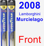 Front Wiper Blade Pack for 2008 Lamborghini Murcielago - Hybrid