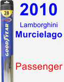 Passenger Wiper Blade for 2010 Lamborghini Murcielago - Hybrid