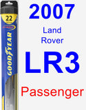 Passenger Wiper Blade for 2007 Land Rover LR3 - Hybrid