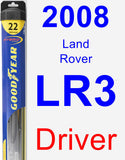 Driver Wiper Blade for 2008 Land Rover LR3 - Hybrid