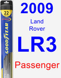 Passenger Wiper Blade for 2009 Land Rover LR3 - Hybrid