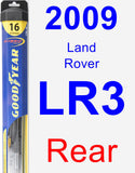 Rear Wiper Blade for 2009 Land Rover LR3 - Hybrid