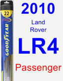 Passenger Wiper Blade for 2010 Land Rover LR4 - Hybrid