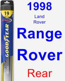 Rear Wiper Blade for 1998 Land Rover Range Rover - Hybrid