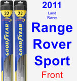 Front Wiper Blade Pack for 2011 Land Rover Range Rover Sport - Hybrid