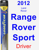 Driver Wiper Blade for 2012 Land Rover Range Rover Sport - Hybrid