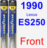 Front Wiper Blade Pack for 1990 Lexus ES250 - Hybrid