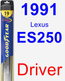 Driver Wiper Blade for 1991 Lexus ES250 - Hybrid