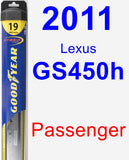 Passenger Wiper Blade for 2011 Lexus GS450h - Hybrid