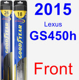 Front Wiper Blade Pack for 2015 Lexus GS450h - Hybrid