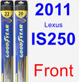 Front Wiper Blade Pack for 2011 Lexus IS250 - Hybrid