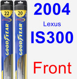 Front Wiper Blade Pack for 2004 Lexus IS300 - Hybrid