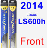 Front Wiper Blade Pack for 2014 Lexus LS600h - Hybrid