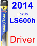 Driver Wiper Blade for 2014 Lexus LS600h - Hybrid