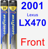 Front Wiper Blade Pack for 2001 Lexus LX470 - Hybrid