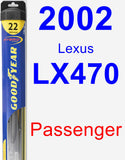 Passenger Wiper Blade for 2002 Lexus LX470 - Hybrid