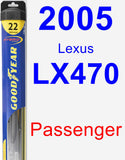 Passenger Wiper Blade for 2005 Lexus LX470 - Hybrid