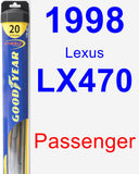 Passenger Wiper Blade for 1998 Lexus LX470 - Hybrid