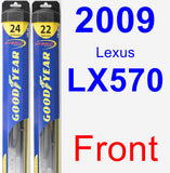 Front Wiper Blade Pack for 2009 Lexus LX570 - Hybrid