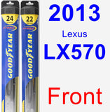 Front Wiper Blade Pack for 2013 Lexus LX570 - Hybrid