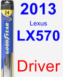 Driver Wiper Blade for 2013 Lexus LX570 - Hybrid