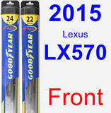 Front Wiper Blade Pack for 2015 Lexus LX570 - Hybrid
