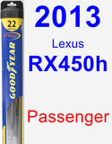Passenger Wiper Blade for 2013 Lexus RX450h - Hybrid
