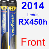 Front Wiper Blade Pack for 2014 Lexus RX450h - Hybrid