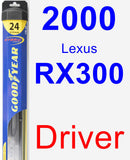 Driver Wiper Blade for 2000 Lexus RX300 - Hybrid