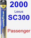 Passenger Wiper Blade for 2000 Lexus SC300 - Hybrid