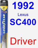 Driver Wiper Blade for 1992 Lexus SC400 - Hybrid