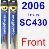 Front Wiper Blade Pack for 2006 Lexus SC430 - Hybrid