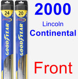 Front Wiper Blade Pack for 2000 Lincoln Continental - Hybrid