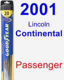 Passenger Wiper Blade for 2001 Lincoln Continental - Hybrid