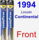 Front Wiper Blade Pack for 1994 Lincoln Continental - Hybrid