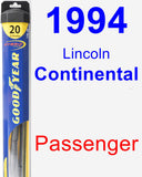 Passenger Wiper Blade for 1994 Lincoln Continental - Hybrid