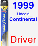 Driver Wiper Blade for 1999 Lincoln Continental - Hybrid