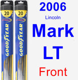 Front Wiper Blade Pack for 2006 Lincoln Mark LT - Hybrid