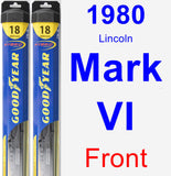 Front Wiper Blade Pack for 1980 Lincoln Mark VI - Hybrid