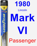 Passenger Wiper Blade for 1980 Lincoln Mark VI - Hybrid