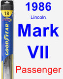 Passenger Wiper Blade for 1986 Lincoln Mark VII - Hybrid