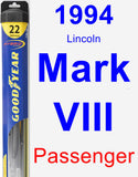 Passenger Wiper Blade for 1994 Lincoln Mark VIII - Hybrid