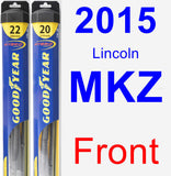 Front Wiper Blade Pack for 2015 Lincoln MKZ - Hybrid